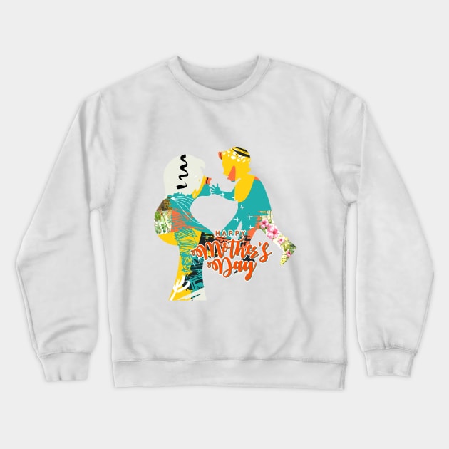 Happy mothers day Mother And Child Crewneck Sweatshirt by Shop design